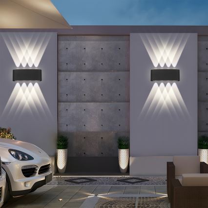 Brilagi - Aplique de parede LED para exterior FLAREBOX LED/8W/230V preto IP65