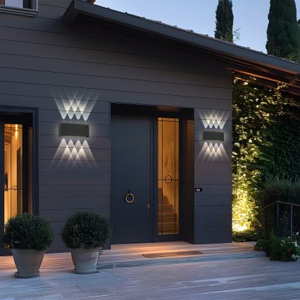 Brilagi - Aplique de parede LED para exterior FLAREBOX LED/8W/230V preto IP65