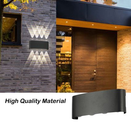Brilagi - Aplique de parede LED para exterior FLAREBOX LED/8W/230V preto IP65