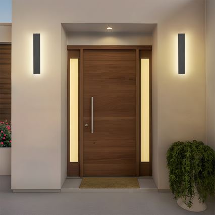 Brilagi - Aplique de parede LED para exterior LINEAR LED/8W/230V 4000K IP65 30 cm antracite CRI 90