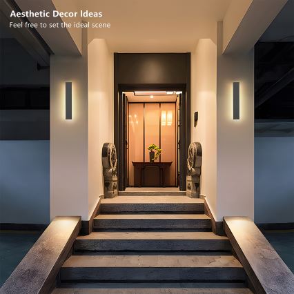 Brilagi - Aplique de parede LED para exterior LINEAR LED/8W/230V 4000K IP65 30 cm antracite CRI 90