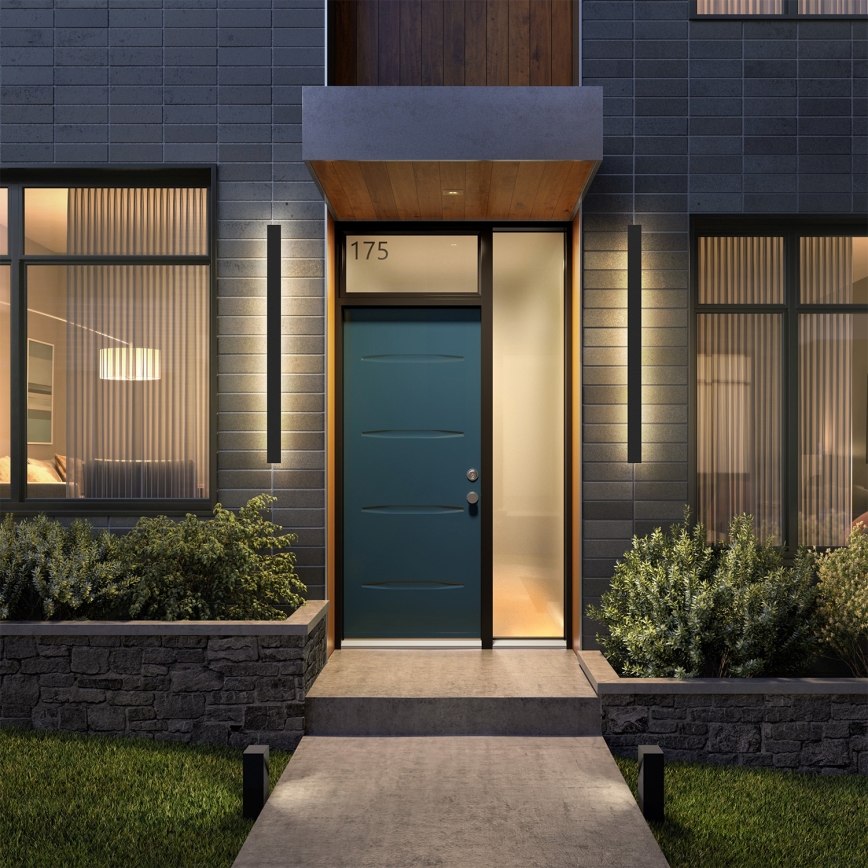 Brilagi - Aplique de parede LED exterior LINEAR LED/22W/230V 4000K IP65 100 cm preto CRI 90