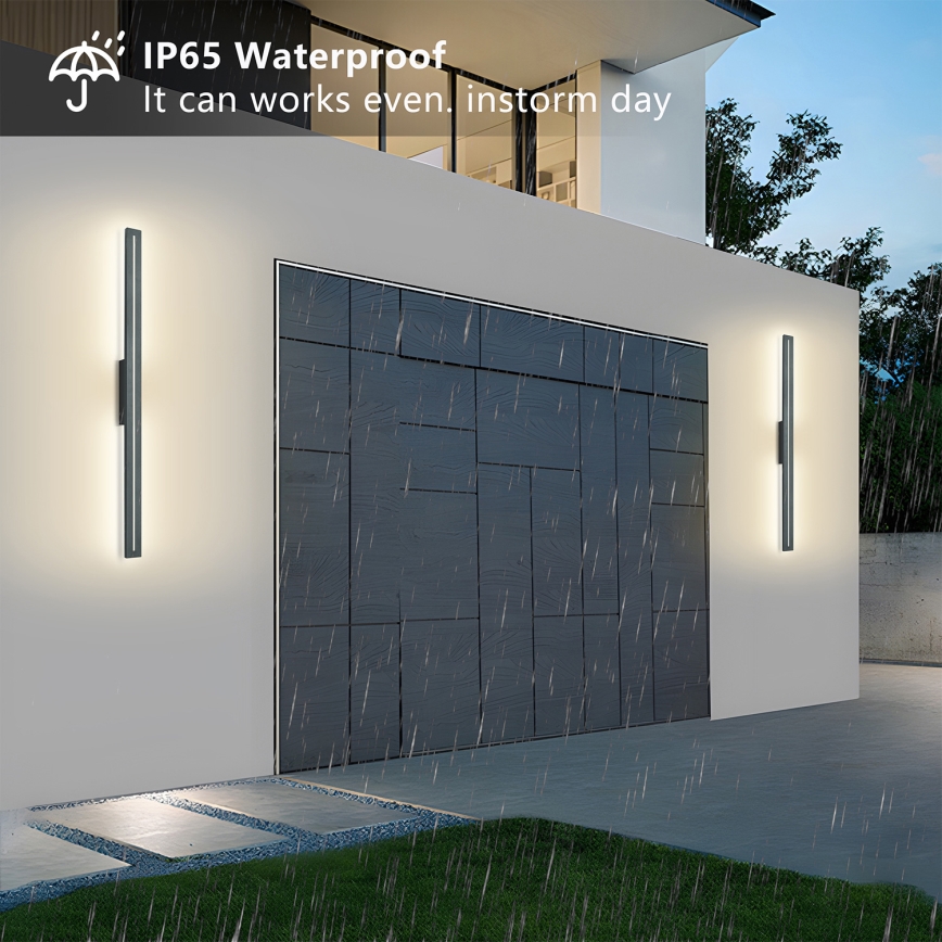 Brilagi - Aplique de parede LED para exterior LINEO LED/24W/230V 3000K IP65 100 cm antracite CRI 90