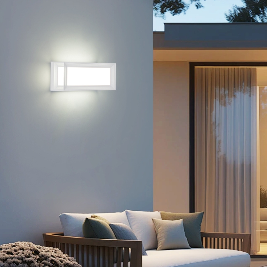 Brilagi - Aplique de parede LED para exterior PARKER LED/12W/230V 3000/4500/6000K branco IP44