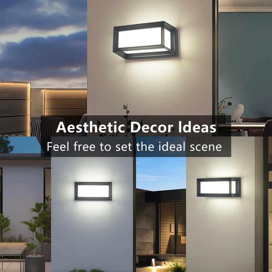 Brilagi - Aplique de parede LED para exterior PARKER LED/12W/230V antracite IP44