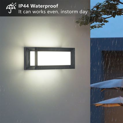 Brilagi - Aplique de parede LED para exterior PARKER LED/12W/230V antracite IP44