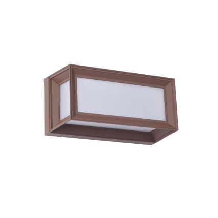 Brilagi - Aplique de parede LED para exterior PARKER LED/12W/230V castanho IP44
