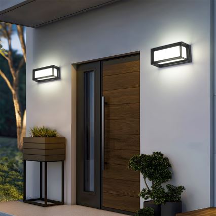 Brilagi - Aplique de parede LED para exterior PARKER LED/12W/230V preto IP44