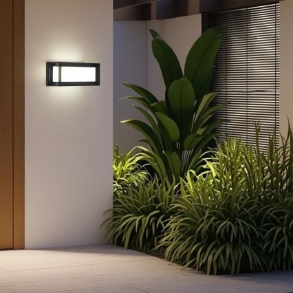 Brilagi - Aplique de parede LED para exterior PARKER LED/12W/230V preto IP44