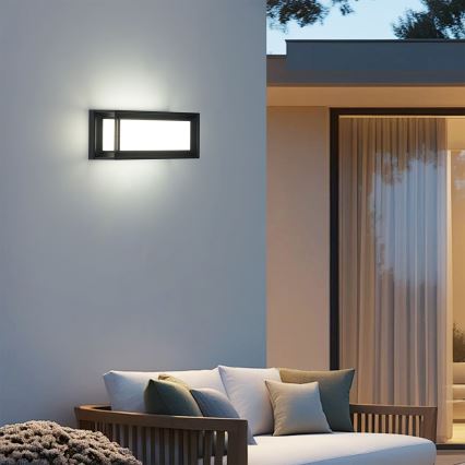 Brilagi - Aplique de parede LED para exterior PARKER LED/12W/230V preto IP44