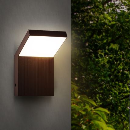 Brilagi - Aplique de parede LED para exterior RIANO LED/8W/230V castanho IP65