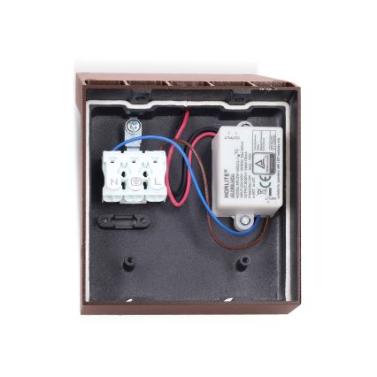 Brilagi - Aplique de parede LED para exterior RIANO LED/8W/230V castanho IP65
