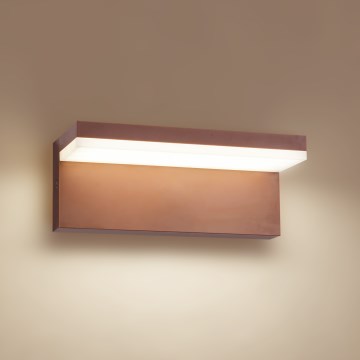 Brilagi - Aplique de parede LED para exterior TESSI LED/10W/230V castanho IP54