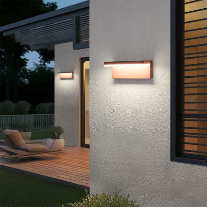 Brilagi - Aplique de parede LED para exterior TESSI LED/10W/230V castanho IP54