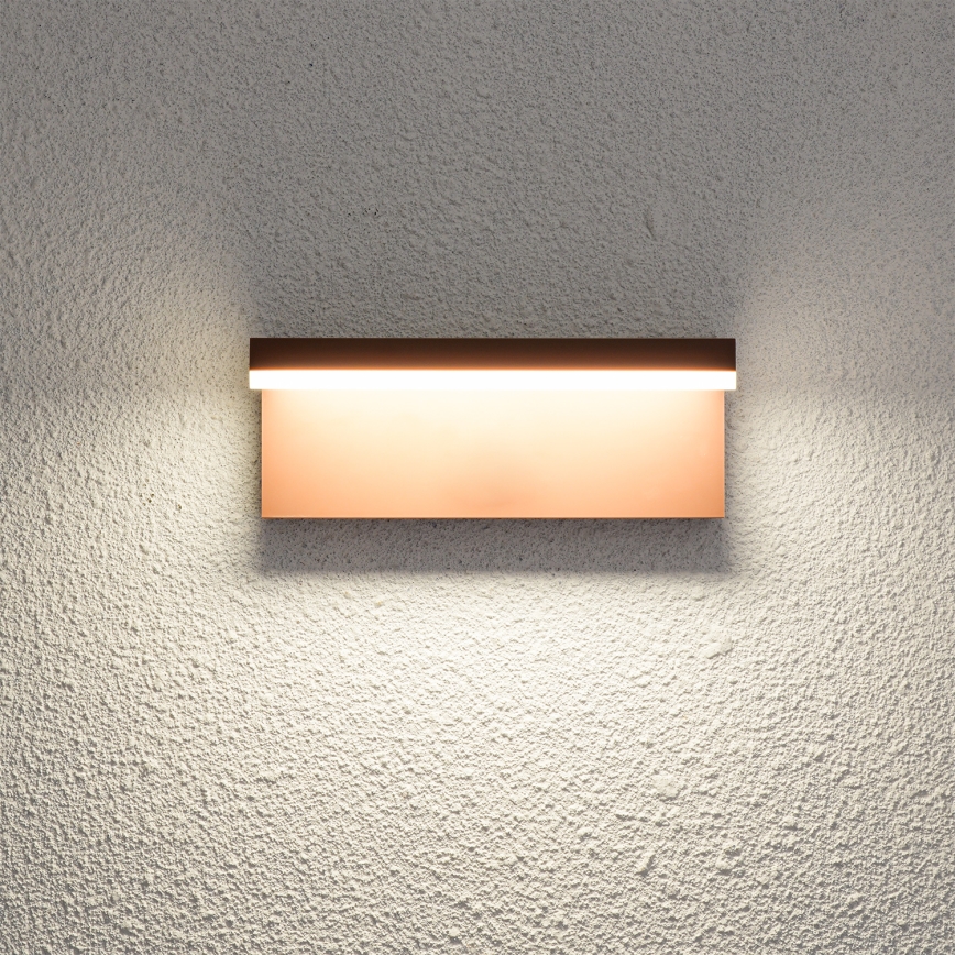 Brilagi - Aplique de parede LED para exterior TESSI LED/10W/230V castanho IP54