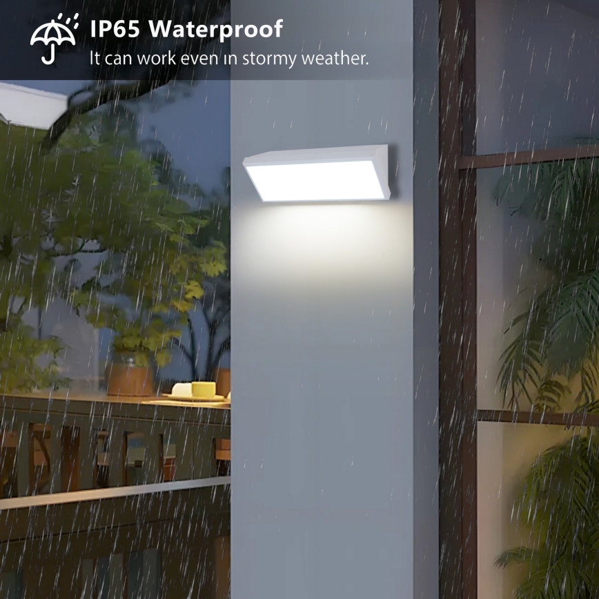 Brilagi - Aplique de parede LED para exterior TRIANGLE LED/42W/230V branco IP65