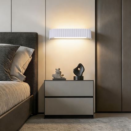 Brilagi - Aplique de parede LED dimerizável FALCON MODERN LED/14W/230V 3000-6000K 40 cm branco + controlo remoto