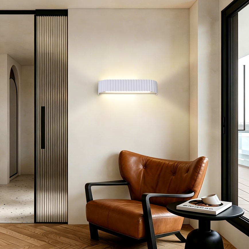 Brilagi - Aplique de parede LED dimerizável FALCON MODERN LED/14W/230V 3000-6000K 40 cm branco + controlo remoto