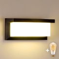 Brilagi - Aplique de parede LED regulável para exterior BRICKY 1xE27/6W/230V 2700-6500K IP54 preto