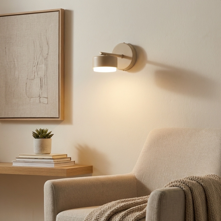 Brilagi - LED RGB+CCT Aplique de parede dimmerizável MONO 1xGX53/14W/230V 2700-6500K Wi-Fi Tuya bege