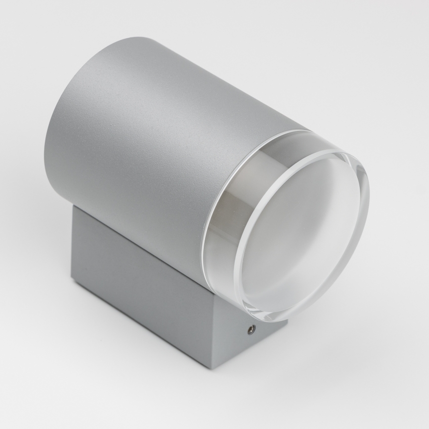 Brilagi - Aplique de parede de exterior LED RGBW dimerizável MATERA 1xGU10/4,8W/230V 3000K IP54 cinzento + comando remoto