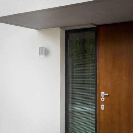 Brilagi - Aplique de parede de exterior LED RGBW dimerizável MATERA 1xGU10/4,8W/230V 3000K IP54 cinzento + comando remoto