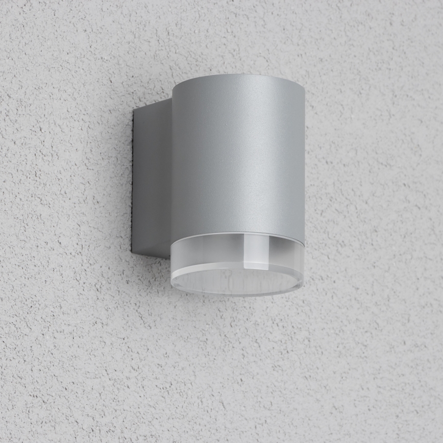 Brilagi - Aplique de parede de exterior LED RGBW dimerizável MATERA 1xGU10/6W/230V 3000K IP54 cinzento + comando remoto