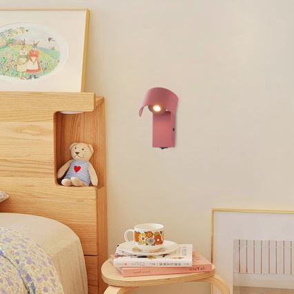 Brilagi - Aplique de parede LED VASTO LED/3W/230V rosa