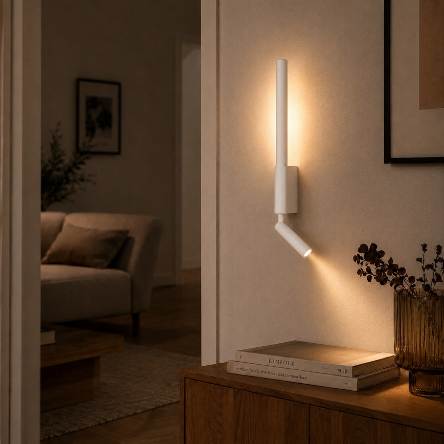 BRILAGI - Aplique de parede LED VIXON LED/3W/230V + LED/5W branco CRI 90