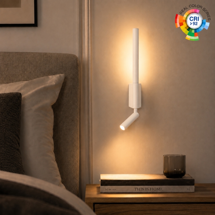 BRILAGI - Aplique de parede LED VIXON LED/3W/230V + LED/5W branco CRI 90