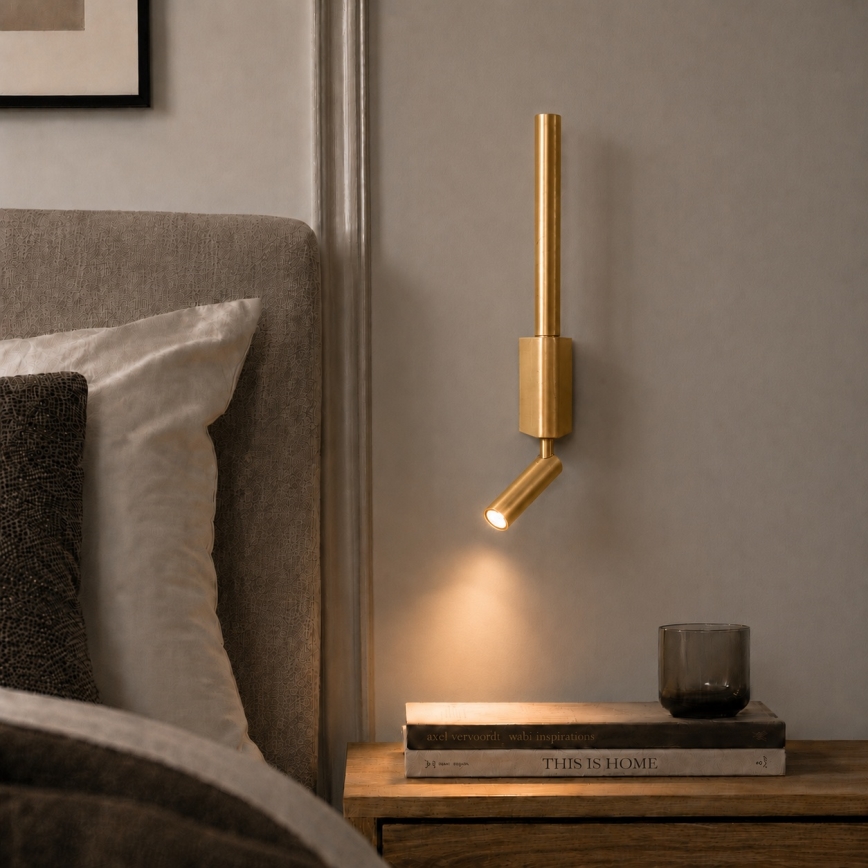 BRILAGI - Aplique de parede LED VIXON LED/3W/230V + LED/5W dourado IRC 90