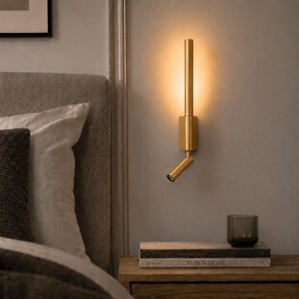 BRILAGI - Aplique de parede LED VIXON LED/3W/230V + LED/5W dourado IRC 90