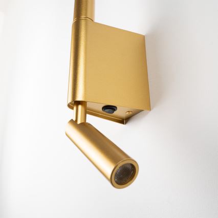 BRILAGI - Aplique de parede LED VIXON LED/3W/230V + LED/5W dourado IRC 90