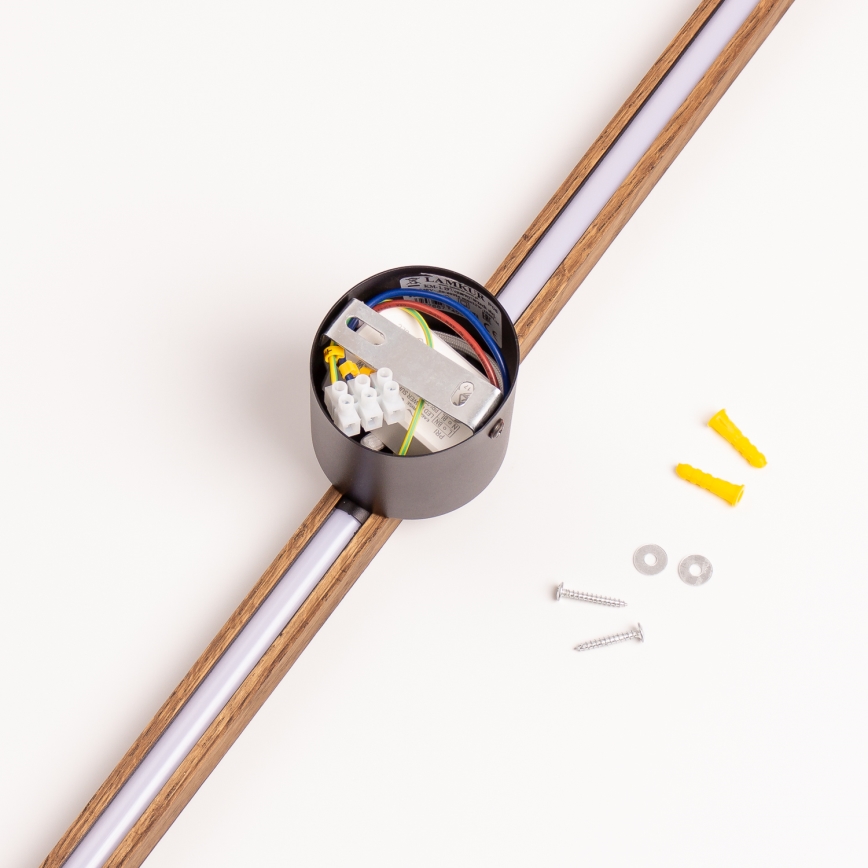 Brilagi - Aplique de parede LED WOODY LINE LED/7W/230V 4000K 60 cm carvalho nogueira