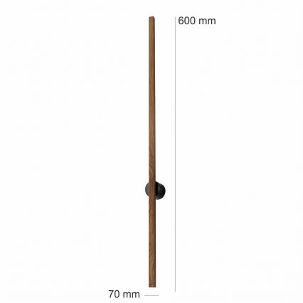 Brilagi - Aplique de parede LED WOODY LINE LED/7W/230V 4000K 60 cm carvalho nogueira