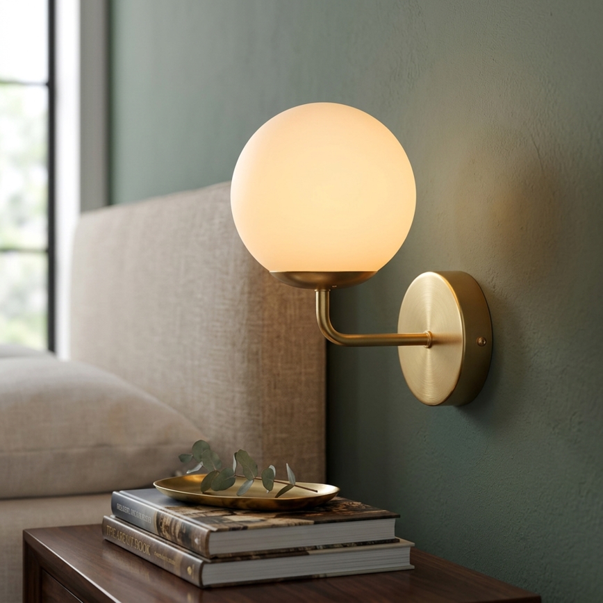 Brilagi - Aplique de parede MALIVA 1xE14/15W/230V dourado/branco
