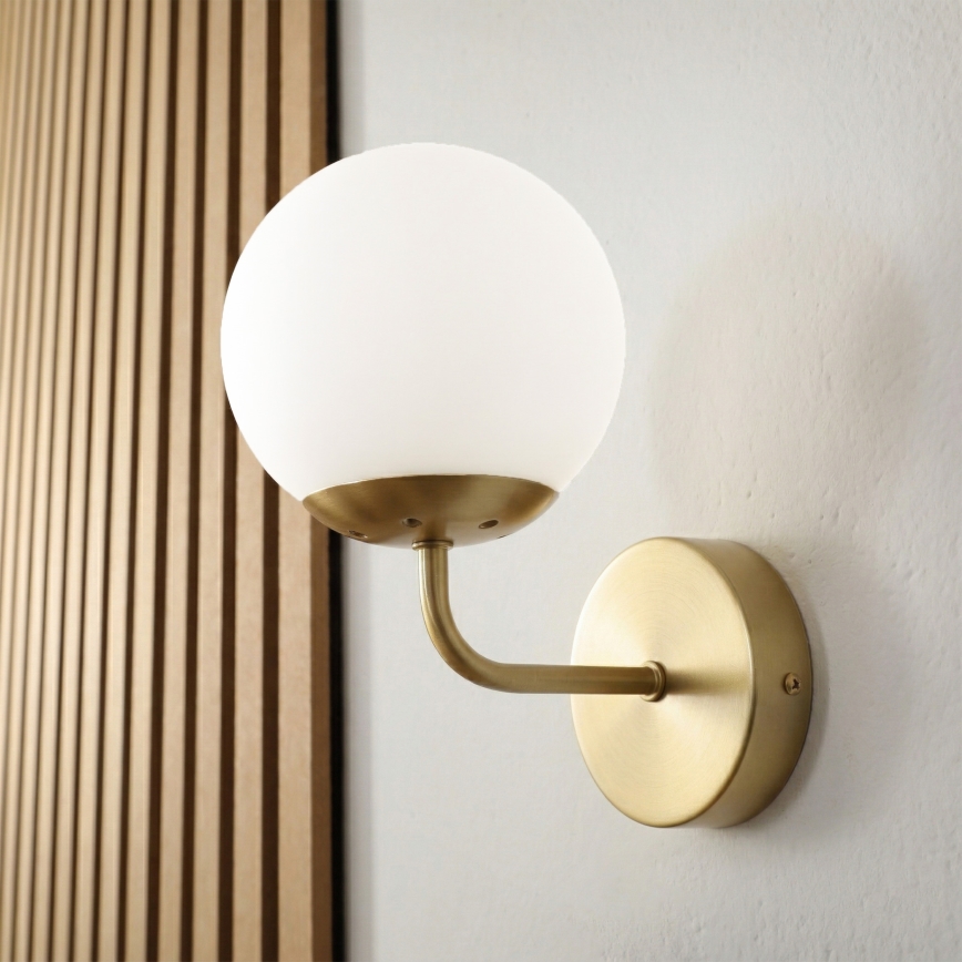 Brilagi - Aplique de parede MALIVA 1xE14/15W/230V dourado/branco