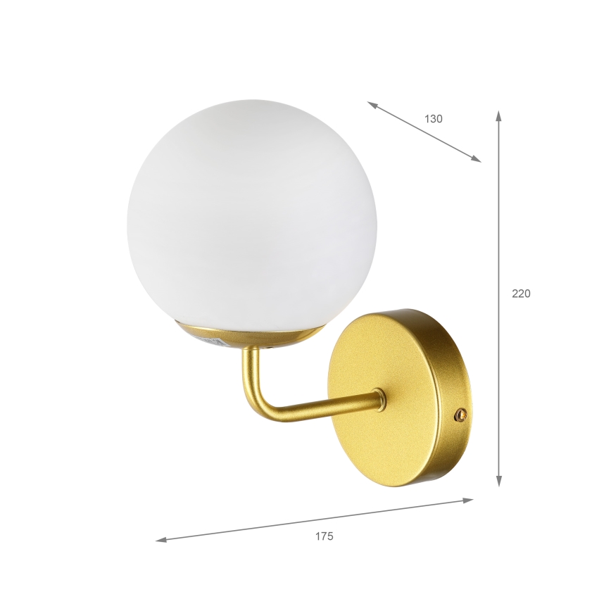 Brilagi - Aplique de parede MALIVA 1xE14/15W/230V dourado/branco