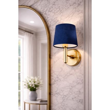 Brilagi - Aplique de parede MONTE 1xE27/15W/230V azul/dourado