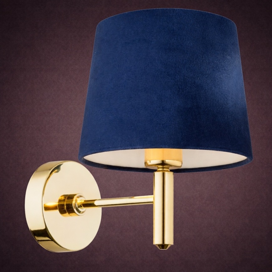 Brilagi - Aplique de parede MONTE 1xE27/15W/230V azul/dourado