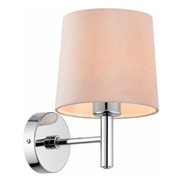 Brilagi - Aplique de parede MONTE 1xE27/15W/230V bege/cromado brilhante