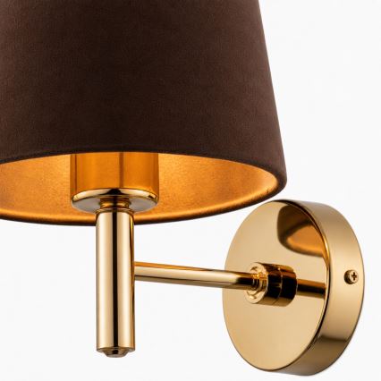 Brilagi - Aplique de parede MONTE 1xE27/15W/230V castanho/dourado