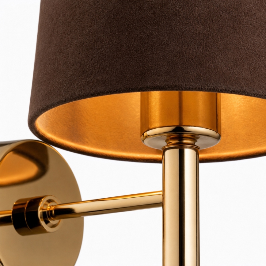 Brilagi - Aplique de parede MONTE 1xE27/15W/230V castanho/dourado