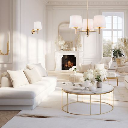 Brilagi - Aplique de parede MONTE 1xE27/15W/230V creme/dourado