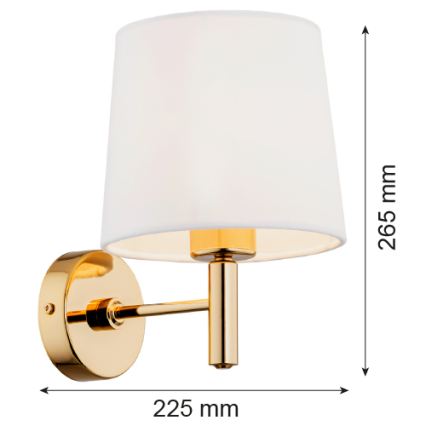 Brilagi - Aplique de parede MONTE 1xE27/15W/230V creme/dourado