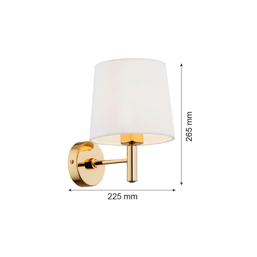 Brilagi - Aplique de parede MONTE 1xE27/15W/230V creme/dourado