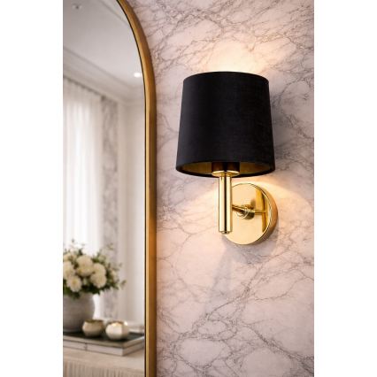 Brilagi - Aplique de parede MONTE 1xE27/15W/230V preto/dourado