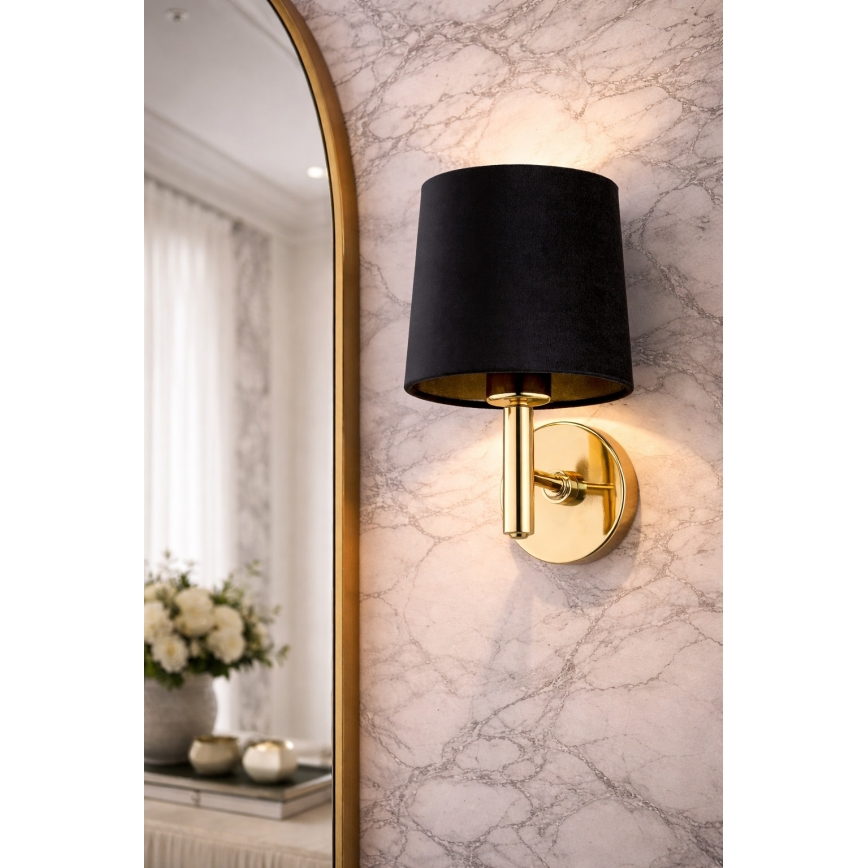 Brilagi - Aplique de parede MONTE 1xE27/15W/230V preto/dourado