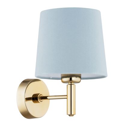 Brilagi - Aplique de parede MONTE 1xE27/60W/230V azul/dourado
