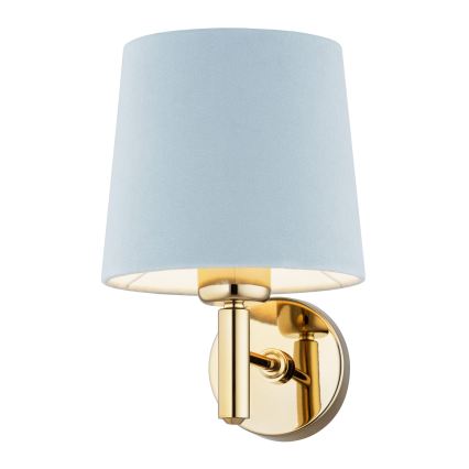Brilagi - Aplique de parede MONTE 1xE27/60W/230V azul/dourado